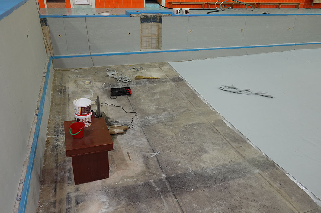 Ремонт бассейна с заменой гидроизоляции в Астане Pool-Service